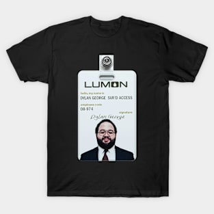 Severance series lumon industries DYLAN GEORGE Badge fan works graphic design by ironpalette T-Shirt